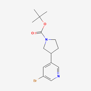 molecular formula C14H19BrN2O2 B15332191 3-Bromo-5-(1-Boc-3-pyrrolidinyl)pyridine 