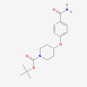 B153322 tert-Butyl 4-(4-carbamoylphenoxy)piperidine-1-carboxylate CAS No. 609781-33-1