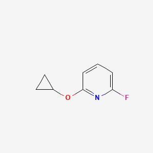 molecular formula C8H8FNO B15332221 2-Cyclopropoxy-6-fluoropyridine 