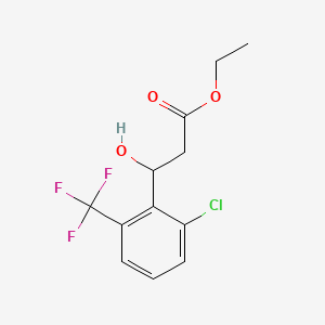 Ethyl 3-(2-chloro-6-(trifluoromethyl)phenyl)-3-hydroxypropanoate