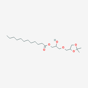 molecular formula C21H40O6 B15332245 3-[(2,2-Dimethyl-1,3-dioxolan-4-yl)methoxy]-2-hydroxypropyl Dodecanoate 