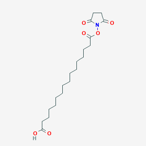 molecular formula C20H33NO6 B15332251 16-((2,5-Dioxopyrrolidin-1-yl)oxy)-16-oxohexadecanoic acid 