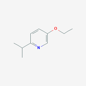 molecular formula C10H15NO B15332259 5-Ethoxy-2-isopropylpyridine 