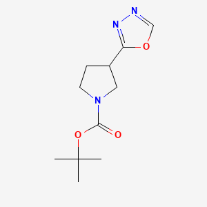 molecular formula C11H17N3O3 B15332297 2-(1-Boc-pyrrolidin-3-yl)-1,3,4-oxadiazole 