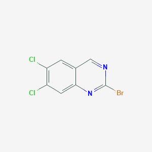 molecular formula C8H3BrCl2N2 B15332317 2-Bromo-6,7-dichloroquinazoline 