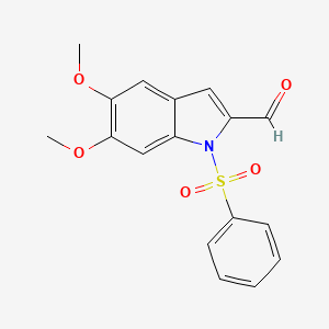 5,6-Dimethoxy-1-(phenylsulfonyl)-1H-indole-2-carbaldehyde