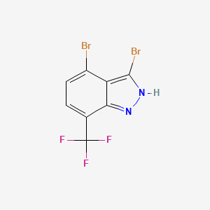 molecular formula C8H3Br2F3N2 B15332353 3,4-Dibromo-7-(trifluoromethyl)-1H-indazole 