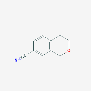 molecular formula C10H9NO B15332356 Isochroman-7-carbonitrile 