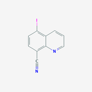 molecular formula C10H5IN2 B15332362 5-Iodoquinoline-8-carbonitrile 