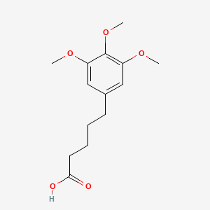 molecular formula C14H20O5 B15332422 5-(3,4,5-Trimethoxyphenyl)pentanoic acid CAS No. 34616-35-8