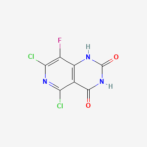 molecular formula C7H2Cl2FN3O2 B15332435 5,7-Dichloro-8-fluoro-1H-pyrido[4,3-D]pyrimidine-2,4-dione 