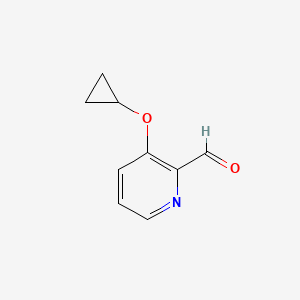 molecular formula C9H9NO2 B15332444 3-Cyclopropoxypicolinaldehyde 