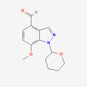 7-Methoxy-1-(tetrahydro-2H-pyran-2-yl)-1H-indazole-4-carbaldehyde