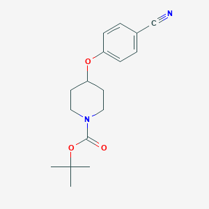 molecular formula C17H22N2O3 B153325 叔丁基4-(4-氰基苯氧基)哌啶-1-羧酸酯 CAS No. 333954-86-2