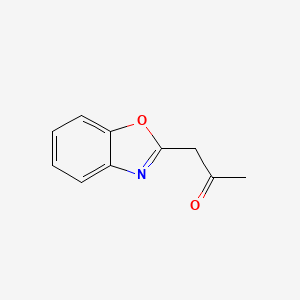 molecular formula C10H9NO2 B15332594 1-(2-Benzoxazolyl)-2-propanone 