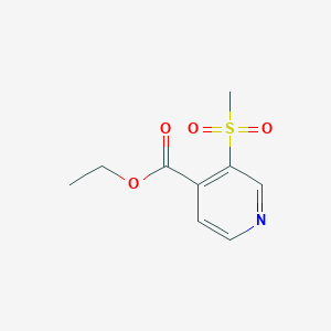 molecular formula C9H11NO4S B15332602 Ethyl 3-(methylsulfonyl)isonicotinate 