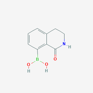 molecular formula C9H10BNO3 B15332621 (1-Oxo-1,2,3,4-tetrahydroisoquinolin-8-yl)boronic acid 