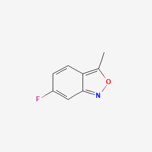 molecular formula C8H6FNO B15332629 6-Fluoro-3-methylbenzo[c]isoxazole 