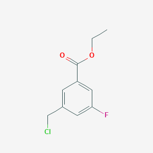 molecular formula C10H10ClFO2 B15332633 Ethyl 3-(chloromethyl)-5-fluorobenzoate 