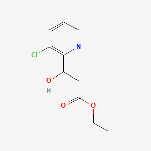 molecular formula C10H12ClNO3 B15332674 Ethyl 3-(3-Chloro-2-pyridyl)-3-hydroxypropanoate 