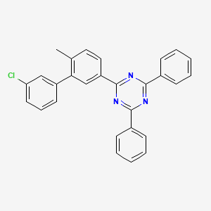 molecular formula C28H20ClN3 B15332686 2-[3-(3-Chlorophenyl)-4-methylphenyl]-4,6-diphenyl-1,3,5-triazine 