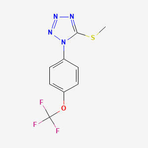 molecular formula C9H7F3N4OS B15332710 5-(Methylthio)-1-[4-(trifluoromethoxy)phenyl]-1H-tetrazole 