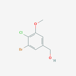 molecular formula C8H8BrClO2 B15332732 (3-Bromo-4-chloro-5-methoxyphenyl)methanol 