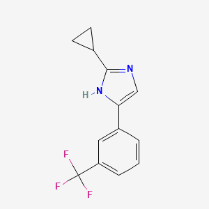 molecular formula C13H11F3N2 B15332747 2-Cyclopropyl-5-[3-(trifluoromethyl)phenyl]-1H-imidazole 