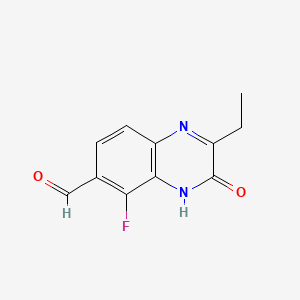 2-Ethyl-5-fluoro-3-oxo-3,4-dihydroquinoxaline-6-carbaldehyde