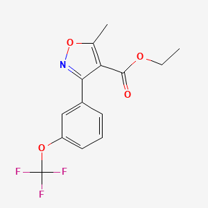 Ethyl 5-Methyl-3-[3-(trifluoromethoxy)phenyl]isoxazole-4-carboxylate