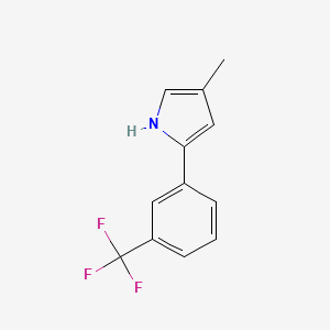 molecular formula C12H10F3N B15332803 4-Methyl-2-[3-(trifluoromethyl)phenyl]pyrrole 