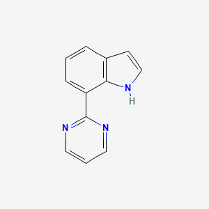 molecular formula C12H9N3 B15332824 7-(2-Pyrimidinyl)-1H-indole 