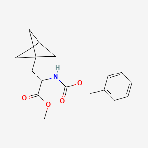 molecular formula C17H21NO4 B15332849 Methyl 2-(benzyloxycarbonylamino)-3-(1-bicyclo[1.1.1]pentanyl)propanoate 