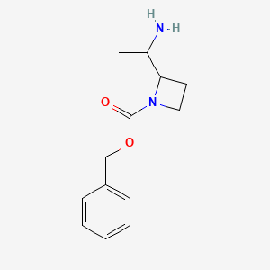 molecular formula C13H18N2O2 B15332854 1-(1-Cbz-azetidin-2-yl)ethanamine 