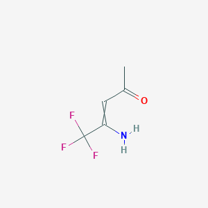 molecular formula C5H6F3NO B15332875 4-Amino-5,5,5-trifluoropent-3-en-2-one CAS No. 70168-20-6