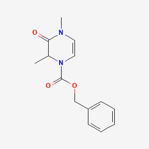 molecular formula C14H16N2O3 B15332884 (S)-4-Cbz-1,3-dimethyl-3,4-dihydropyrazin-2(1H)-one 