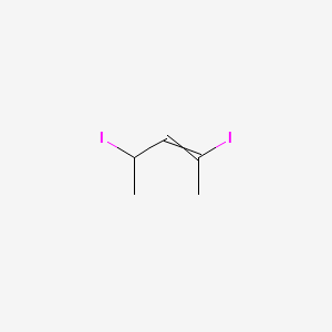 molecular formula C5H8I2 B15332901 2,4-Diiodo-2-pentene 