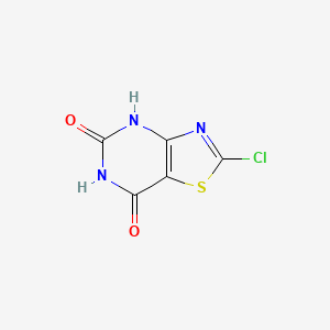 molecular formula C5H2ClN3O2S B15332934 2-Chlorothiazolo[4,5-d]pyrimidine-5,7(4H,6H)-dione CAS No. 30161-92-3