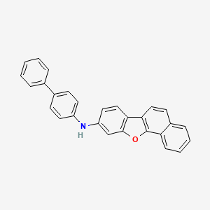 molecular formula C28H19NO B15332996 N-(4-Biphenylyl)naphtho[1,2-b]benzofuran-9-amine 