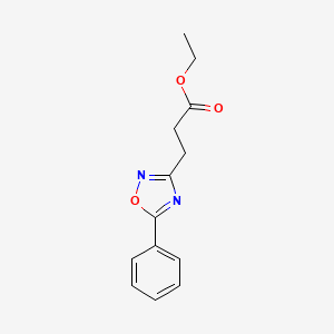 molecular formula C13H14N2O3 B15333052 Ethyl 3-(5-phenyl-1,2,4-oxadiazol-3-yl)propanoate 