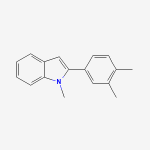 molecular formula C17H17N B15333091 2-(3,4-Dimethylphenyl)-1-methylindole 