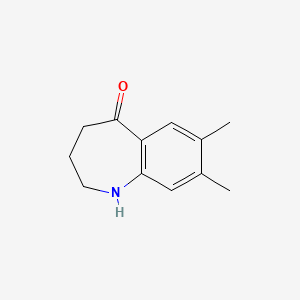 molecular formula C12H15NO B15333127 7,8-Dimethyl-3,4-dihydro-1H-benzo[b]azepin-5(2H)-one 