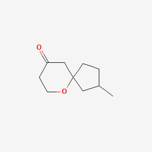 molecular formula C10H16O2 B15333168 2-Methyl-6-oxaspiro[4.5]decan-9-one 