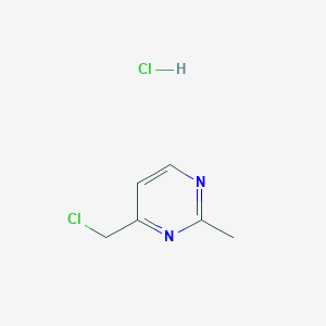 molecular formula C6H8Cl2N2 B15333180 4-(Chloromethyl)-2-methylpyrimidine hydrochloride 