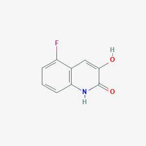 molecular formula C9H6FNO2 B15333191 5-Fluoro-3-hydroxyquinolin-2(1H)-one 