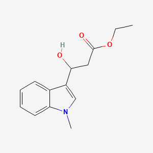 molecular formula C14H17NO3 B15333218 Ethyl 3-Hydroxy-3-(1-methyl-3-indolyl)propanoate 