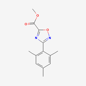 molecular formula C13H14N2O3 B15333240 Methyl 3-mesityl-1,2,4-oxadiazole-5-carboxylate 