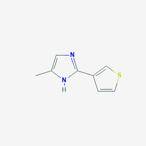 molecular formula C8H8N2S B15333280 5-Methyl-2-(3-thienyl)imidazole 