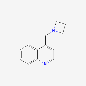 molecular formula C13H14N2 B15333306 4-(1-Azetidinylmethyl)quinoline 