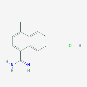 molecular formula C12H13ClN2 B15333384 4-Methyl-1-naphthimidamide hydrochloride CAS No. 477905-68-3